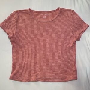 American Eagle Outfitters Rose Short Sleeve Top